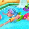 galaxy girl swimming pool
